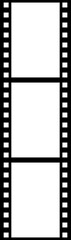 Grunge film strips collection. Old retro cinema movie strip video recording. Vector .