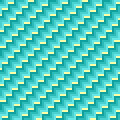 Blue zig zag stripes pattern with light yellow in the gaps between lines