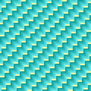 Blue zig zag stripes pattern with light yellow in the gaps between lines
