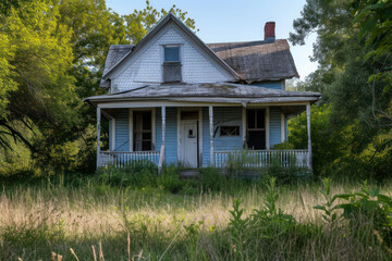 Fototapeta na wymiar Abandoned Old House in Need of Home Improvement