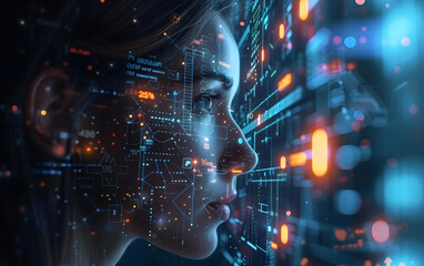 information technology concept, futuristic
