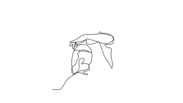 Animated self drawing of a barber is shaving his customer in the barbershop video illustration. Barbershop activity illustration in simple linear style video design concept. suitable for your asset.