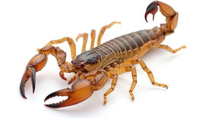 scorpion on isolated white background