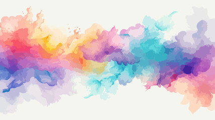 Fototapeta na wymiar Wasserfarben Bunt Kleckse Hintergrund Wolke Farbe