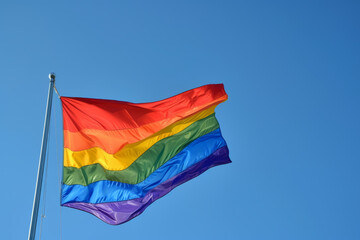 LGBTQ+ Pride Symbol: Flag in the Wind