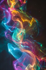 abstract rainbow light lines background