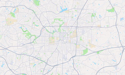 Fototapeta na wymiar Greensboro North Carolina Map, Detailed Map of Greensboro North Carolina