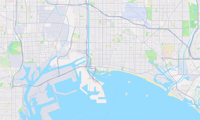 Long Beach California Map, Detailed Map of Long Beach California