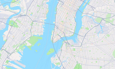 New York Map, Detailed Map of New York