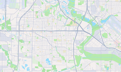 Fototapeta premium Irving Texas Map, Detailed Map of Irving Texas