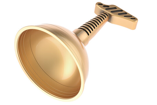 Golden Mini Plunger, 3D rendering isolated on transparent background