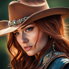 Female in Cowboy Clothing