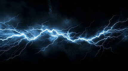 lightning storm on a black background, in the style of technological fusion