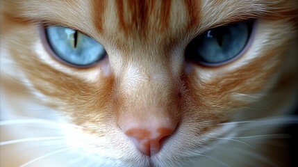 Close Up of Cat With Blue Eyes