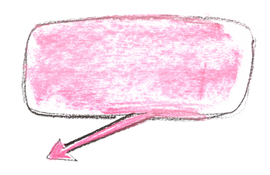 Speech bubble, hand draw, chalk sketching isolated on white