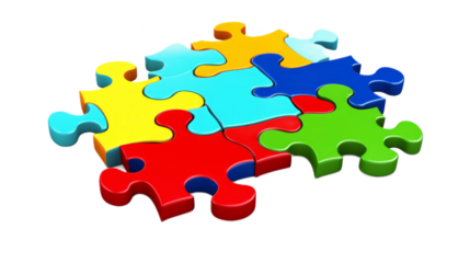 Puzzle Piece. Isolated on a white background png like