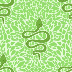 Cartoon animals seamless snakes pattern for wrapping paper and fabrics and new year 2025 packaging