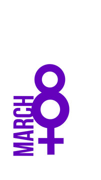 Women's Day commemorative design this March 8 on isolated background.