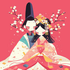 ひな祭りのひな人形