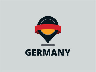 Germany Flag and Location Pin