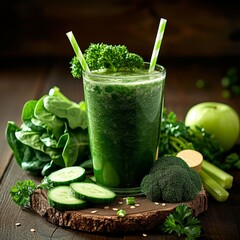 Fresh and invigorating, this plant-powered green smoothie blends together crisp cucumber, zesty key lime, and nutrient-rich broccoli for a refreshing indoor treat