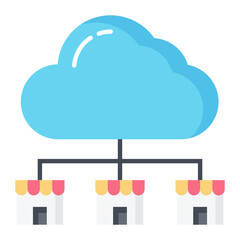 Cloud Store Connection Icon