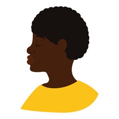 Afro american man character avatar Vector