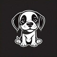 Cute dog logo 
