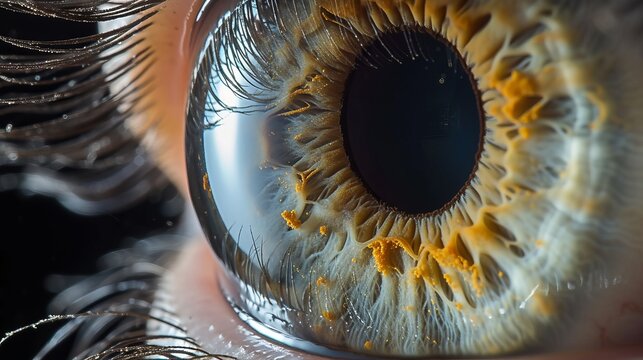 Incredible close up of the human eye capturing intricate details and astonishing clarity