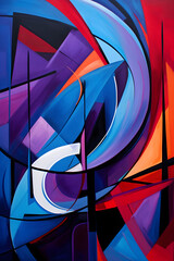 Fototapeta premium Abstract art. Colors, shapes, backgrounds, watercolors, and abstract effects. Surreal images. Created by AI.