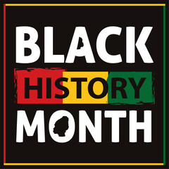 Fototapeta na wymiar Black history month background Poster Vector