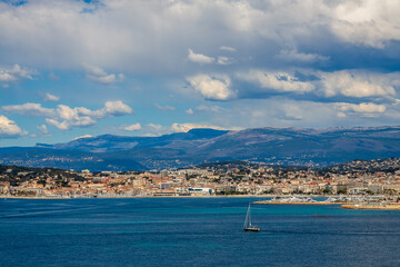 vue sur cannes depuis l'ile sainte marguerite, cannes, France 2023