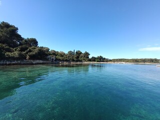 ile sainte marguerite, cannes, France, vue sur la plage et la mer, paysage, ciel bleu, vacances, tourisme