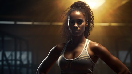 Young woman in the gym - Powered by Adobe