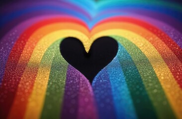 Heart in the colors of the rainbow. Not traditional love. Valentine's Day