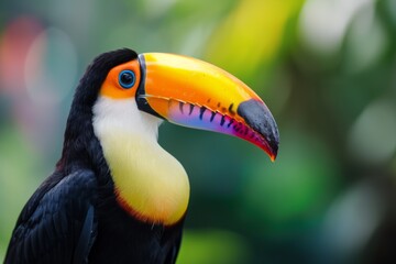 Naklejka premium portrait of a colorful toucan