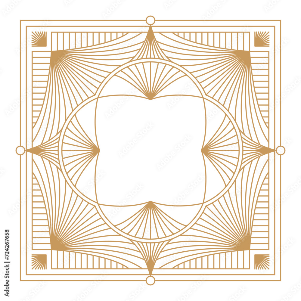 Poster vector design element and illustration in simple linear style - boho arch logo design element and fr