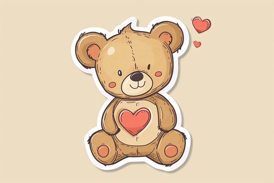 A cuddly teddy bear comes to life in this playful and charming animated cartoon, with its cute and endearing clipart style capturing the imagination
