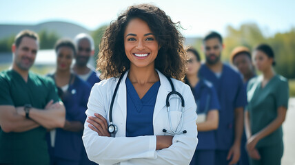 Group of Doctors Celebrating National Doctors Day