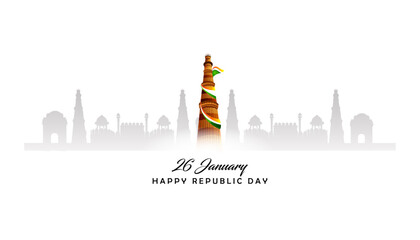Fototapeta premium Happy Republic Day India