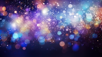 outer space. Abstract illustration with many lights on black background. Shining star. Decoration for holiday design.