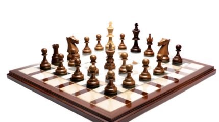 Chess Board. Isolated on a white background png like