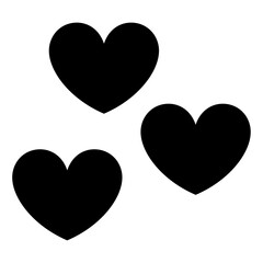 three heart icon