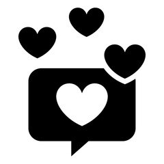 Heart in speech bubble icon