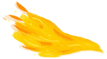 cartoon scene with big colorful fire flame isolated illustration for children