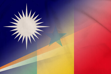 Marshall Islands and Senegal political flag transborder negotiation SEN MHL © dmitriy