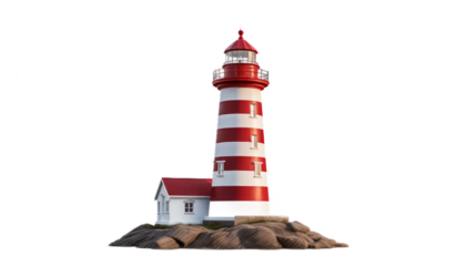 Lighthouse. Isolated on a white background png like