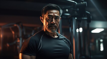 Mid adult man in the gym