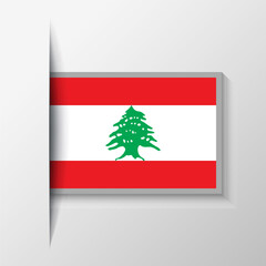 Vector Rectangular Lebanon Flag Background