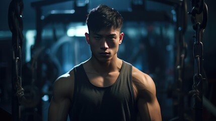 Fototapeta premium Young man in the gym